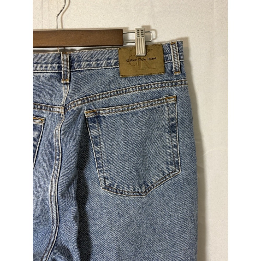 Vintage 90s Calvin Klein 15/16 Easy Fit 5 Pocket Girl Jean Double Stone Wash USA - Picture 9 of 16